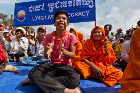 Demonstration in Phnom Penh