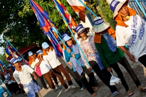Human Rights march of the Monks and Supporters