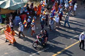 Human Rights march of the Monks and Supporters