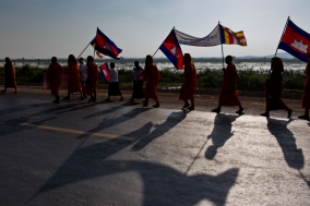 Human Rights march of the Monks and Supporters