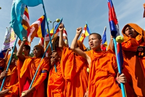Human Rights march of the Monks and Supporters