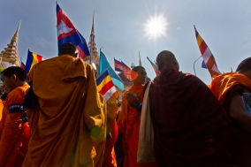 Human Rights march of the Monks and Supporters