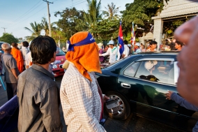 Roadblock on NR:5 during the Monk Walk; Justice brings Peace;