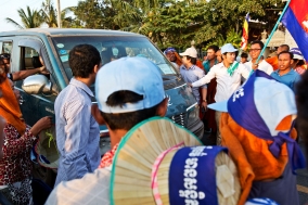 Roadblock on NR:5 during the Monk Walk; Justice brings Peace;