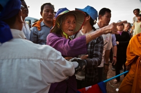 Roadblock on NR:5 during the Monk Walk; Justice brings Peace;