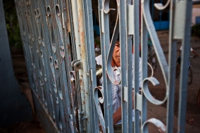 Roadblock on NR:5 during the Monk Walk; Justice brings Peace;