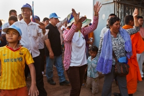 Roadblock on NR:5 during the Monk Walk; Justice brings Peace;